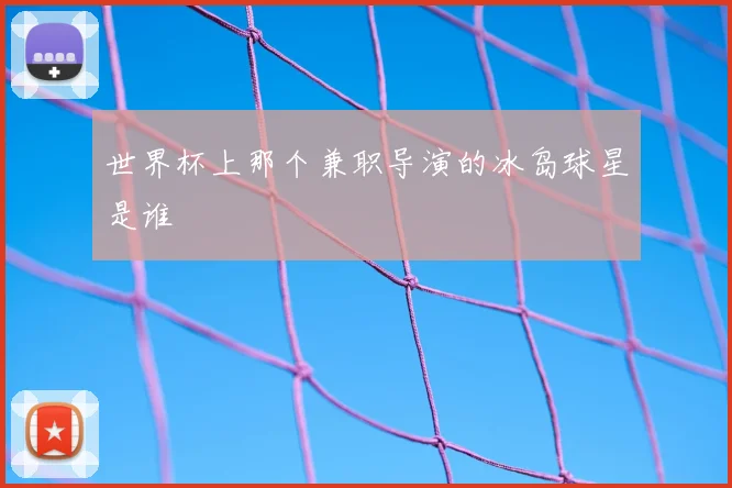 世界杯上那个兼职导演的冰岛球星是谁